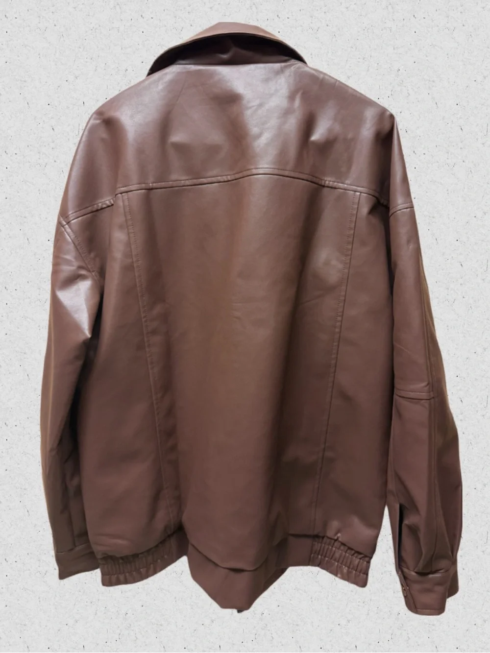 WOMEN’S OVERSIZED LEATHER BOMBER JACKET